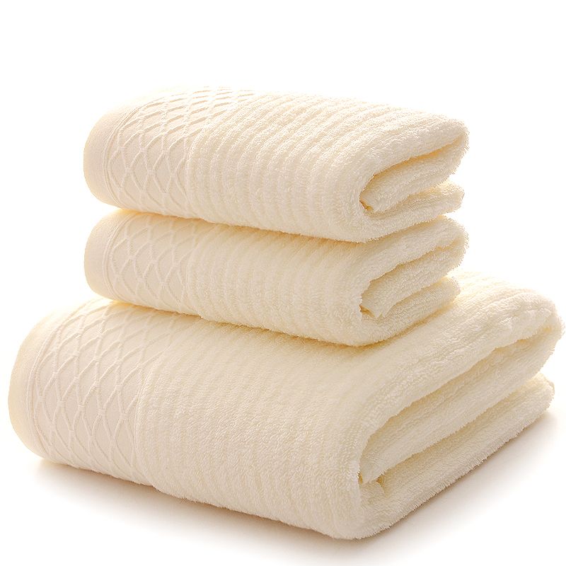 DropShip 3Pieces 100 Cotton Towel Set 1pc Bath Towel 2pcs Face Washcloth Camping Shower Towels Bathroom Set Home Hotel Towels