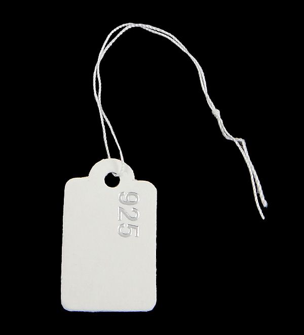 2020 Jewelry Price Tag 16x26x0.3mm, 0.2mm Quadrate Paper Necklace Ring