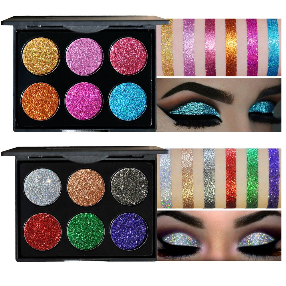 2018 Makeup Waterproof Glitter Eyeshadow Palette Shining Metals