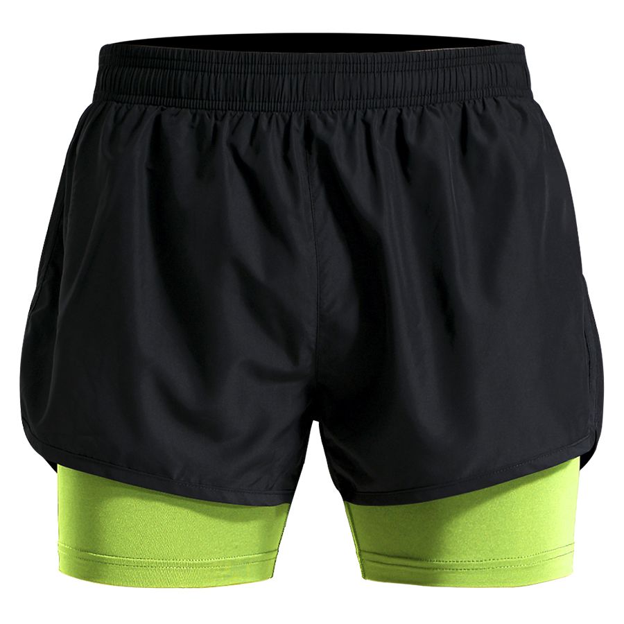2020 2 In 1 Men'S Polyester Training Shorts Breathable Marathon Running