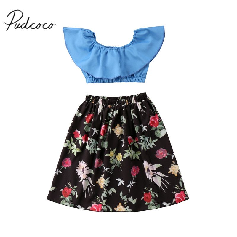 2018 2018 Brand New Toddler Infant Kids Girl Sundress Holiday Birthday Party Prom Sunsuit Crop Shirt Tops Floral Skirts Outfit From Xunqian 2018 2018 Brand New Toddler Infant Kids Girl Sundress Holiday Birthday Party Prom Sunsuit Crop Shirt Tops Floral Skirts Outfit From Xunqian