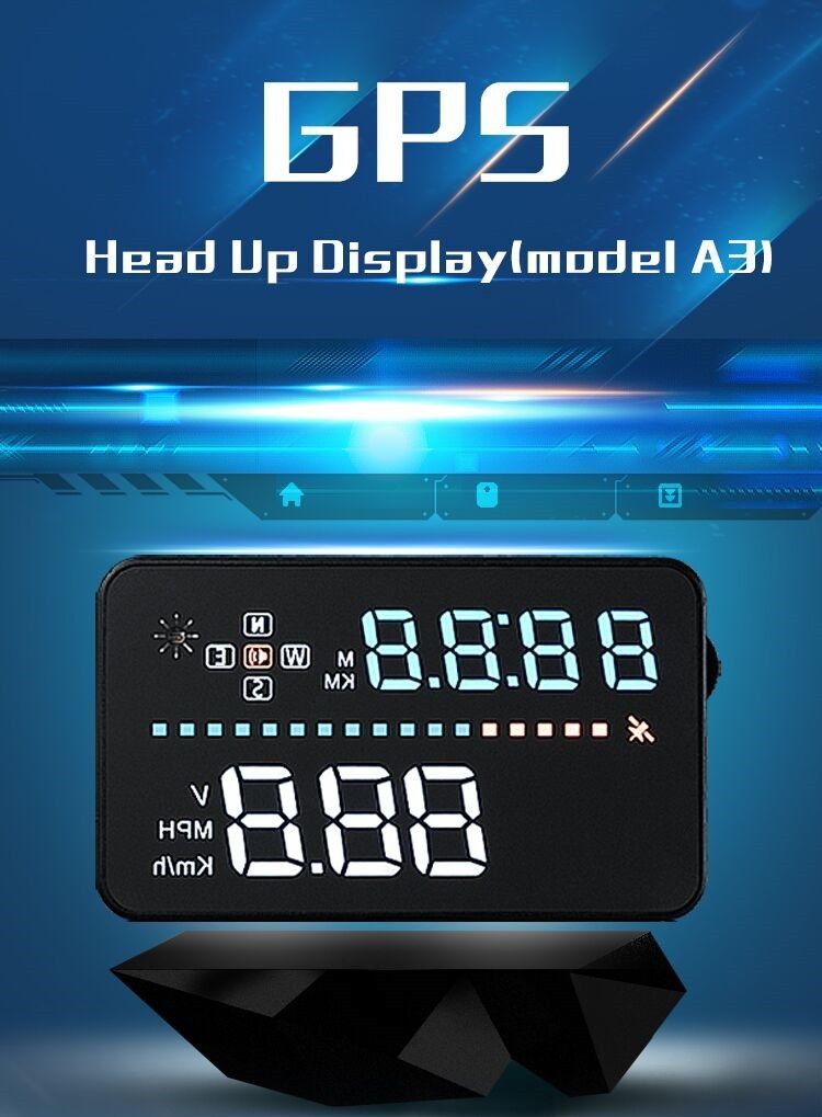 Buy Best And Latest BRAND 3.5 Car GPS HUD Over Speed Alarm Dashboard Digital Speedometer Head Up