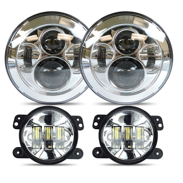 Pour Jeep Jk Tj Led Acheter 7 Daymaker Jku Wrangler Phares Illimité Aq34j5RL