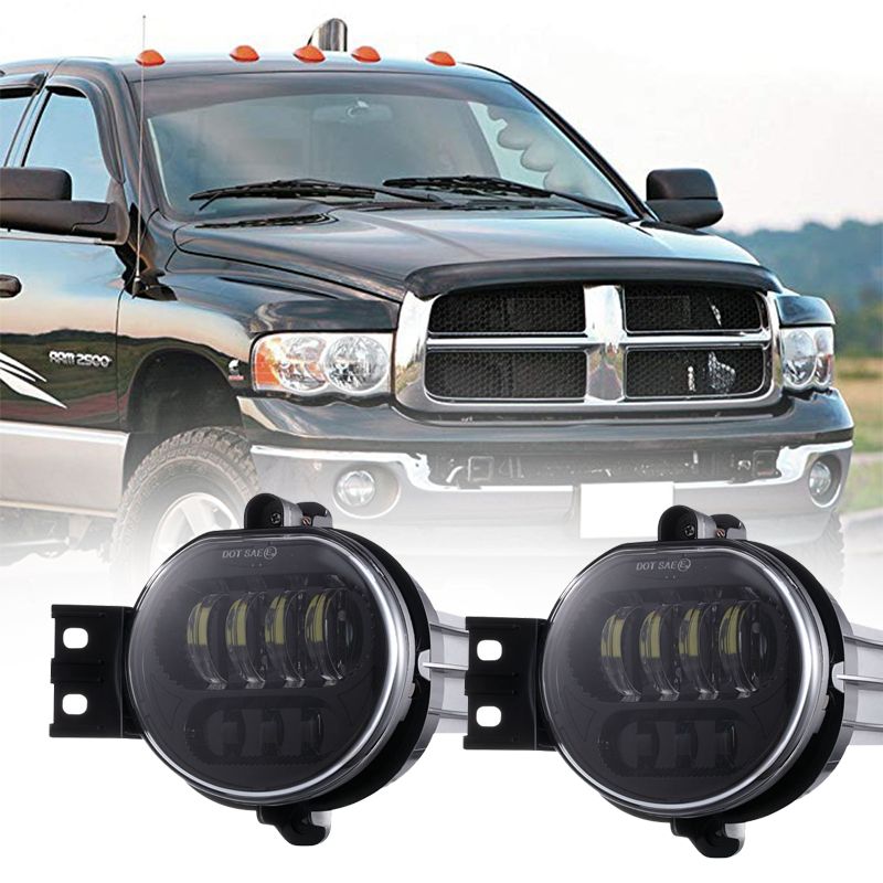 Chrome 63w Led Fog Light For Dodge Ram 1500 2002 2008 2500 3500 2003 2009 Lamp Pasing Lights