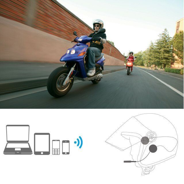 Casque /à Casque Communicator syst/ème 2 Way Casque Moto Intercom pour Harley Davidson intercomunicadores de Motos MP3 GPS ~