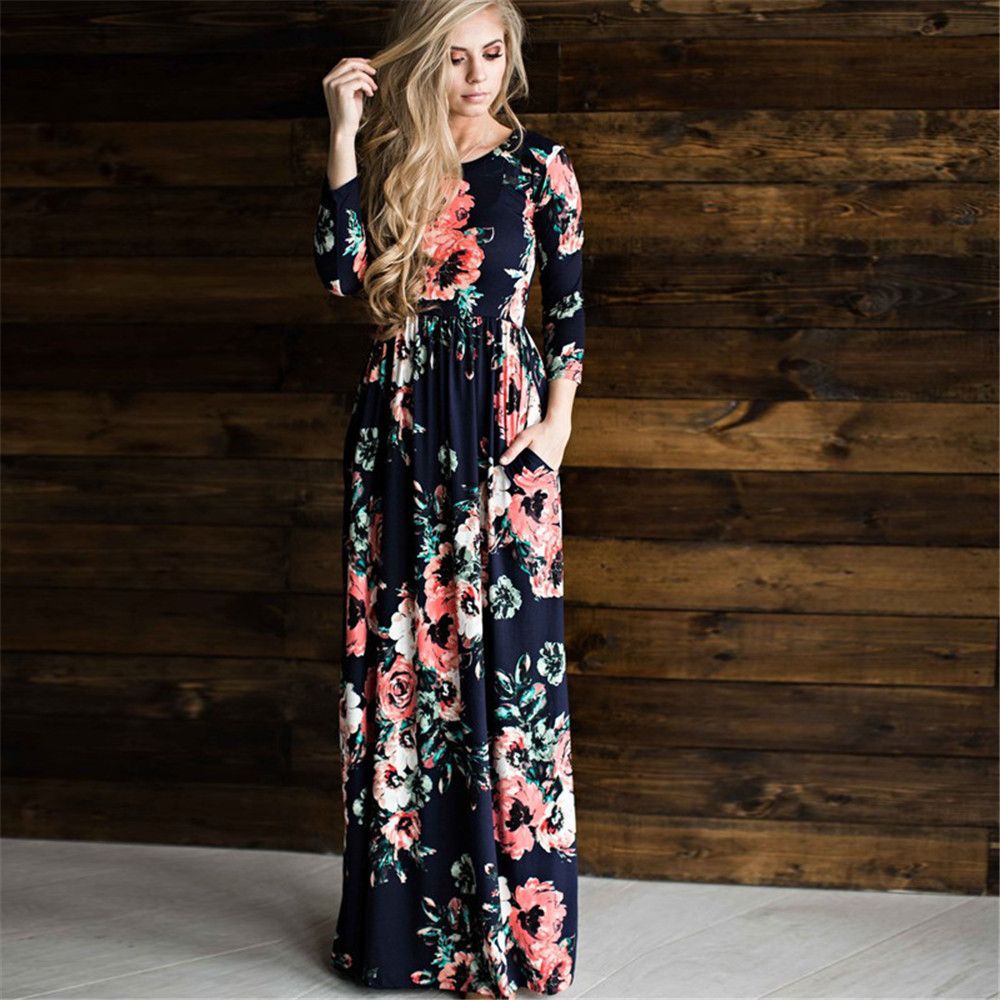 spring floral maxi dresses