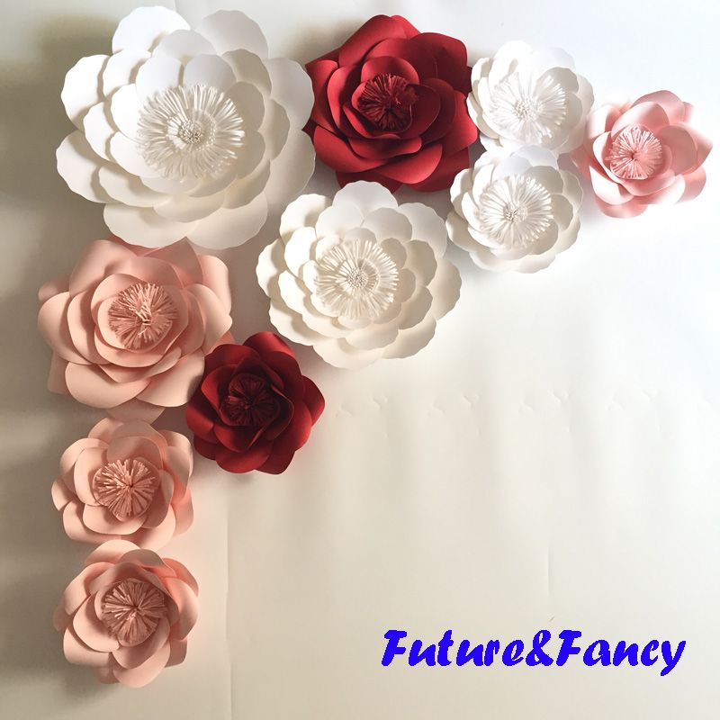 set giant paper flowers for wedding backdrops bridal shower baby paper flower wedding decorations