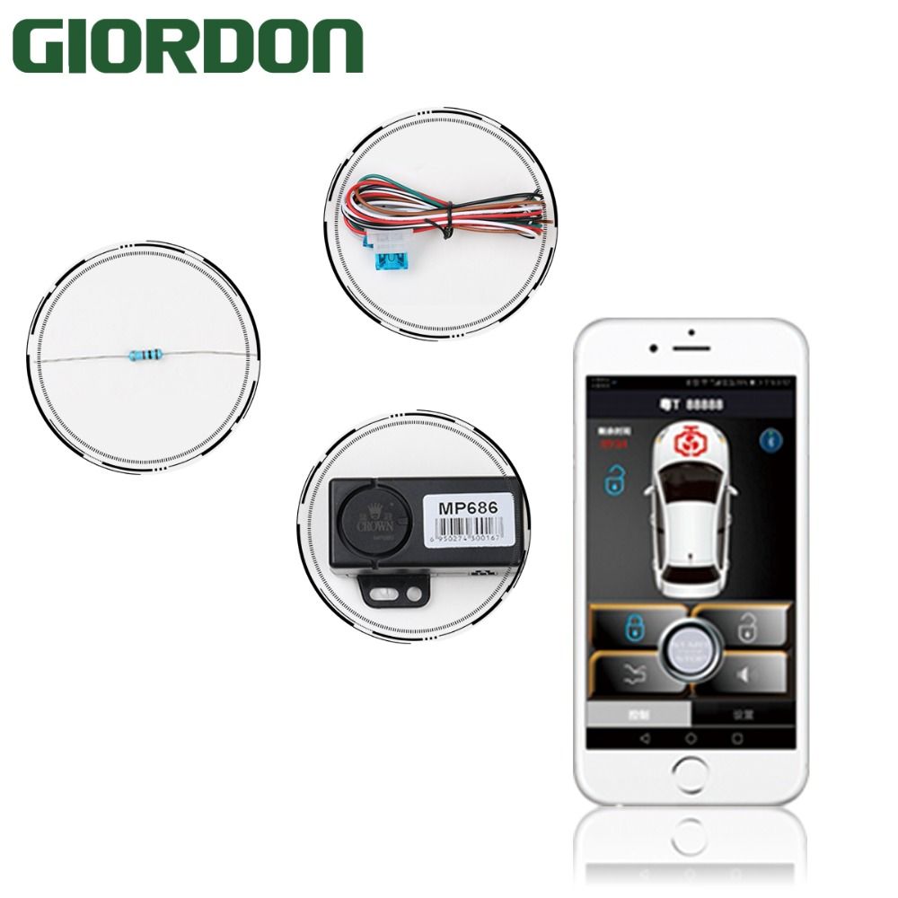 2019 Use APP Universal Alarma Auto Car Mobile Android /IOS Remotely The  Manual Control Pf Mobile Phone Turns On/Off The Lock Twice From Bdauto, ...