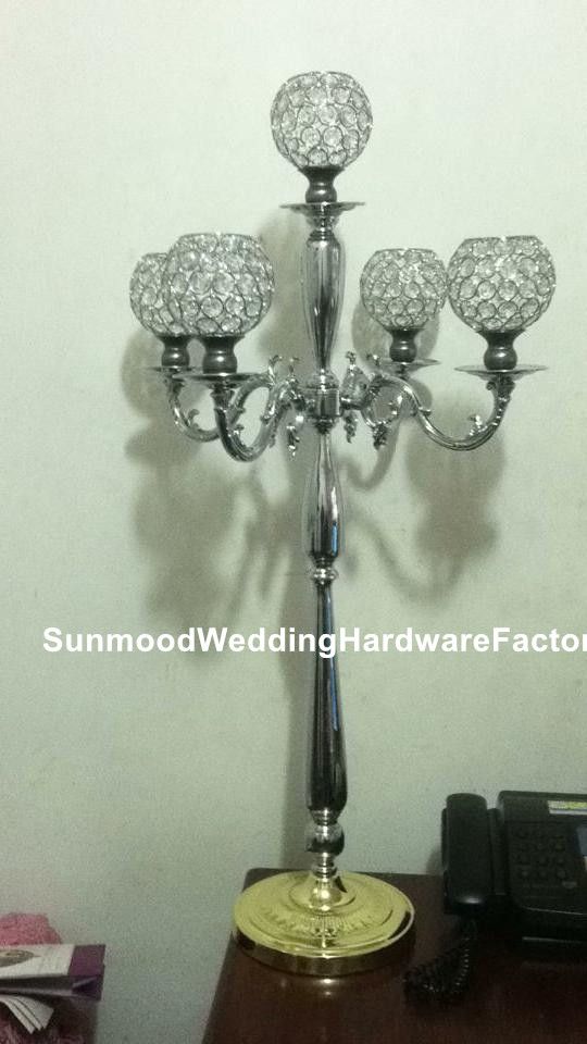 New Arriavl Floor Standing Crystal Candelabra Wedding Centerpieces