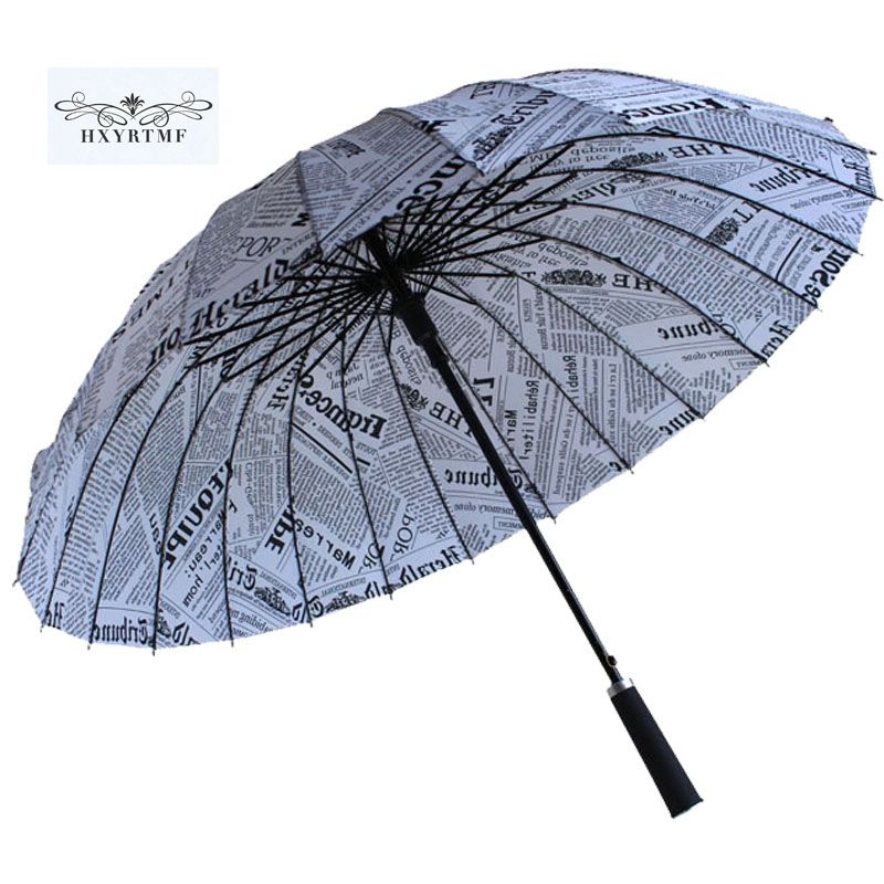 Super Windproof Anti-UV Parasol Long Handle Straight Sun//Rain Stick Umbrella