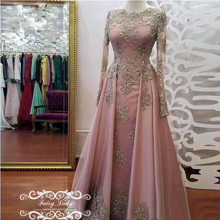 silver and pink gown