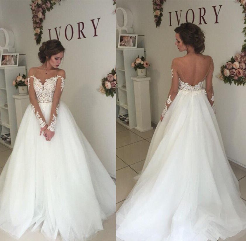 Vestidos de novia con encaje en la parte de arriba Outlet