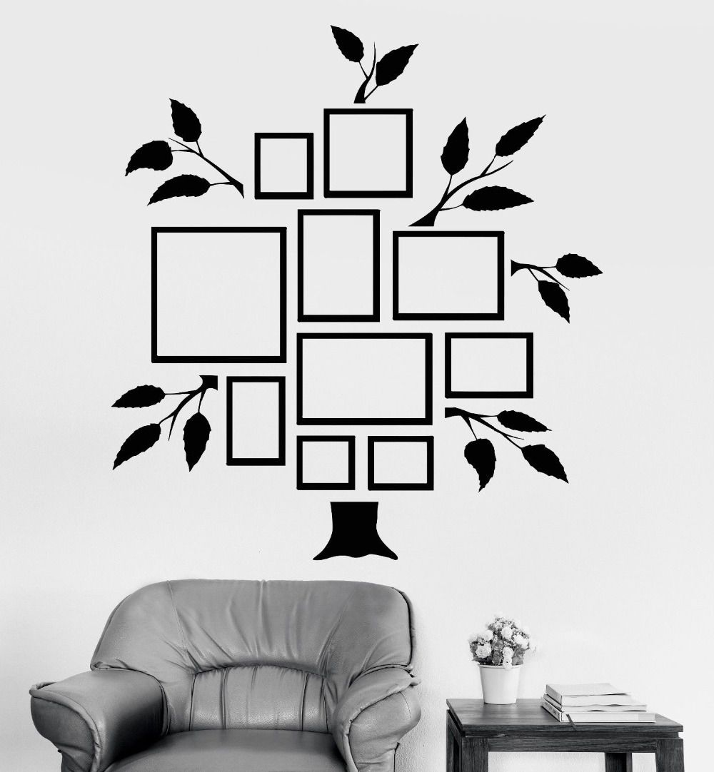 Frames For Photos Wall Decal Removable Wallpapers Room Decor Photo Tree Vinyl Sticker