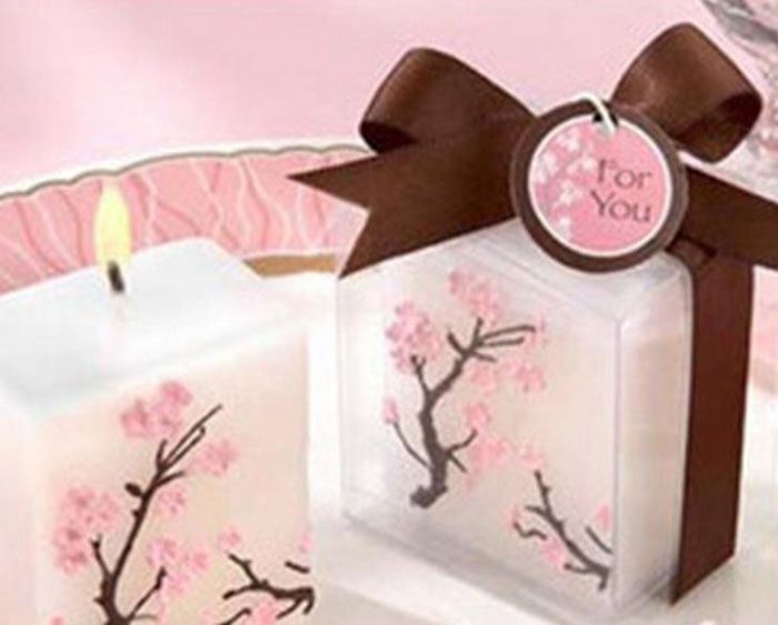 Sakura Cherry Blossoms Candle Baby Shower Party Decoration High