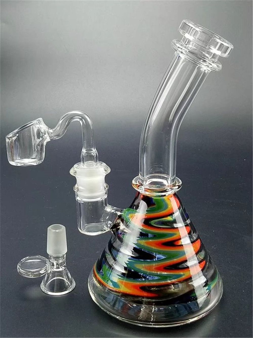 2019 7.5 Dab Rig Glass Bong Water Pipes Quartz Banger Bowl