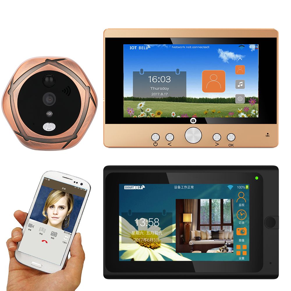 720P WiFi Wireless Digital Peephole Door Viewer 5 Front Door ... 720P WiFi Wireless Digital Peephole Door Viewer 5 Front Door ...
