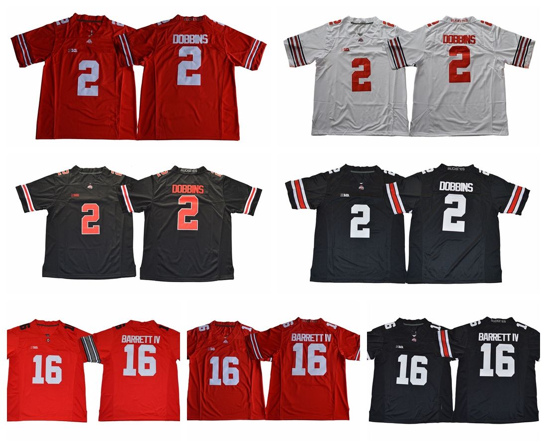 2019 2018 Ohio State Buckeyes College Football Jerseys 16 JT J.T Barrett IV 2 J.K. Dobbins JK 97