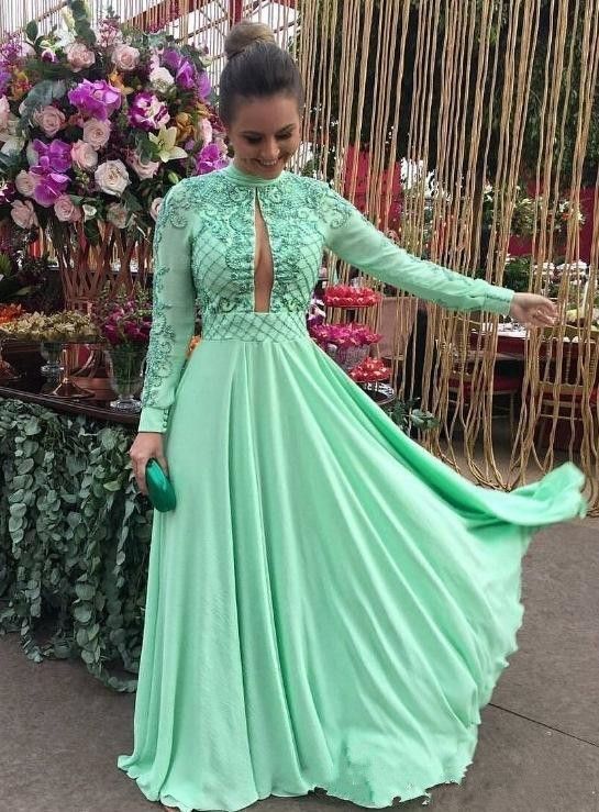 lime green prom dresses 2018
