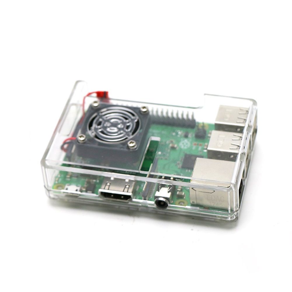 Abs Hulle Transparent Clear Box Cover Shell Lufter Kompatibel Fur Raspberry Pi 3 Model B 3 2 - 