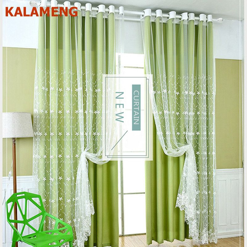 2018 green purple blue window curtain livingroom curtains custom