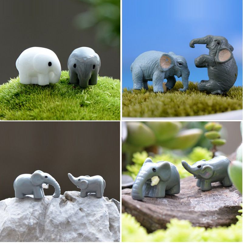 4pcs//lot Bear Figures Mini Fairy Garden Animals Statue Miniature KA