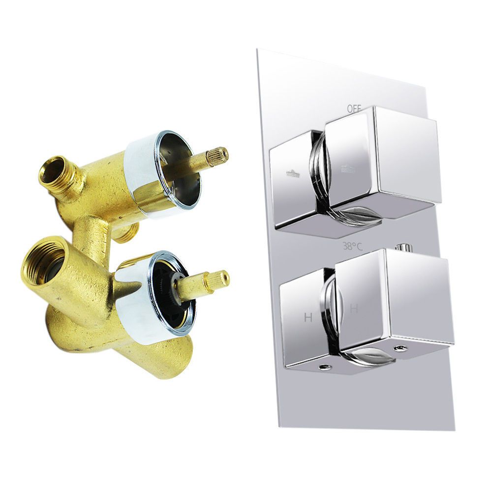 2020 Quality Products Square Handle Brass Thermostatic Shower