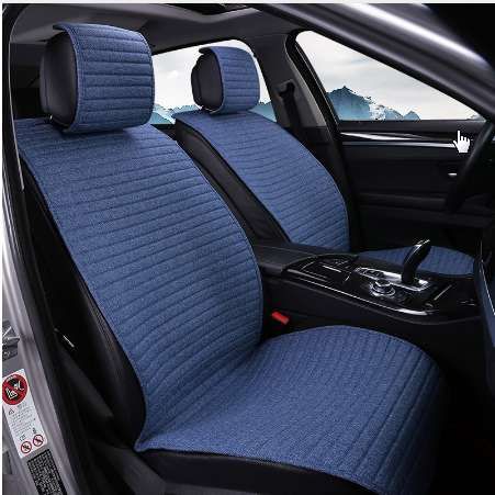 O Shi Car Seat Cushion Linen Breathable Car Seat Cover Pad Fit