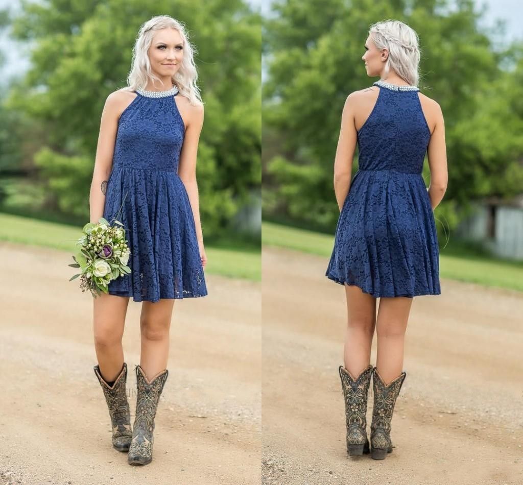 navy blue dress with boots