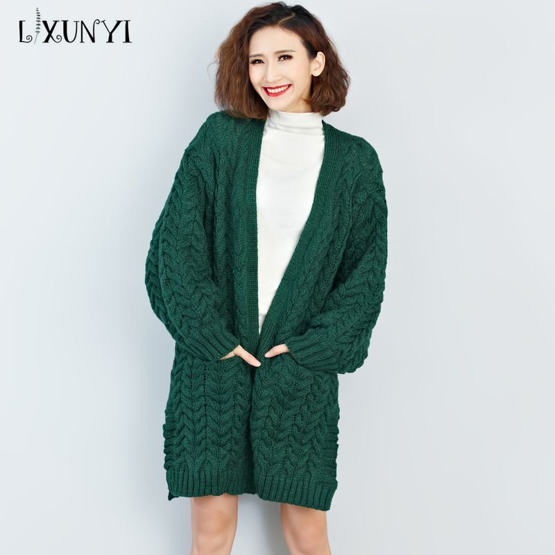 2018 big plus size sweater women long cardigan 2018 autumn winter plus size cardigans on sale
