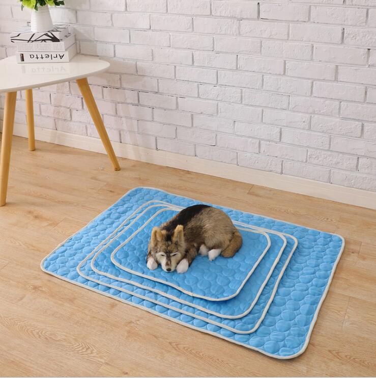 Pet Dog Summer Cooling Mat Car Seat Sofa Floor Mats Rattan Sleeping Bed Cold Pad Ice Cushion Anti Damp Foam 4 Sizes