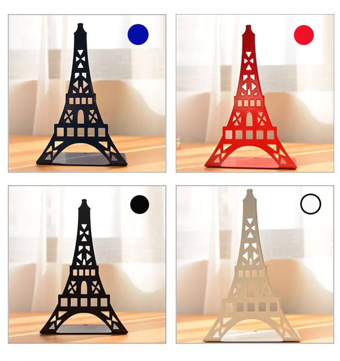 2020 /Pair Fashion Eiffel Tower Design Bookshelf Large Metal Bookend