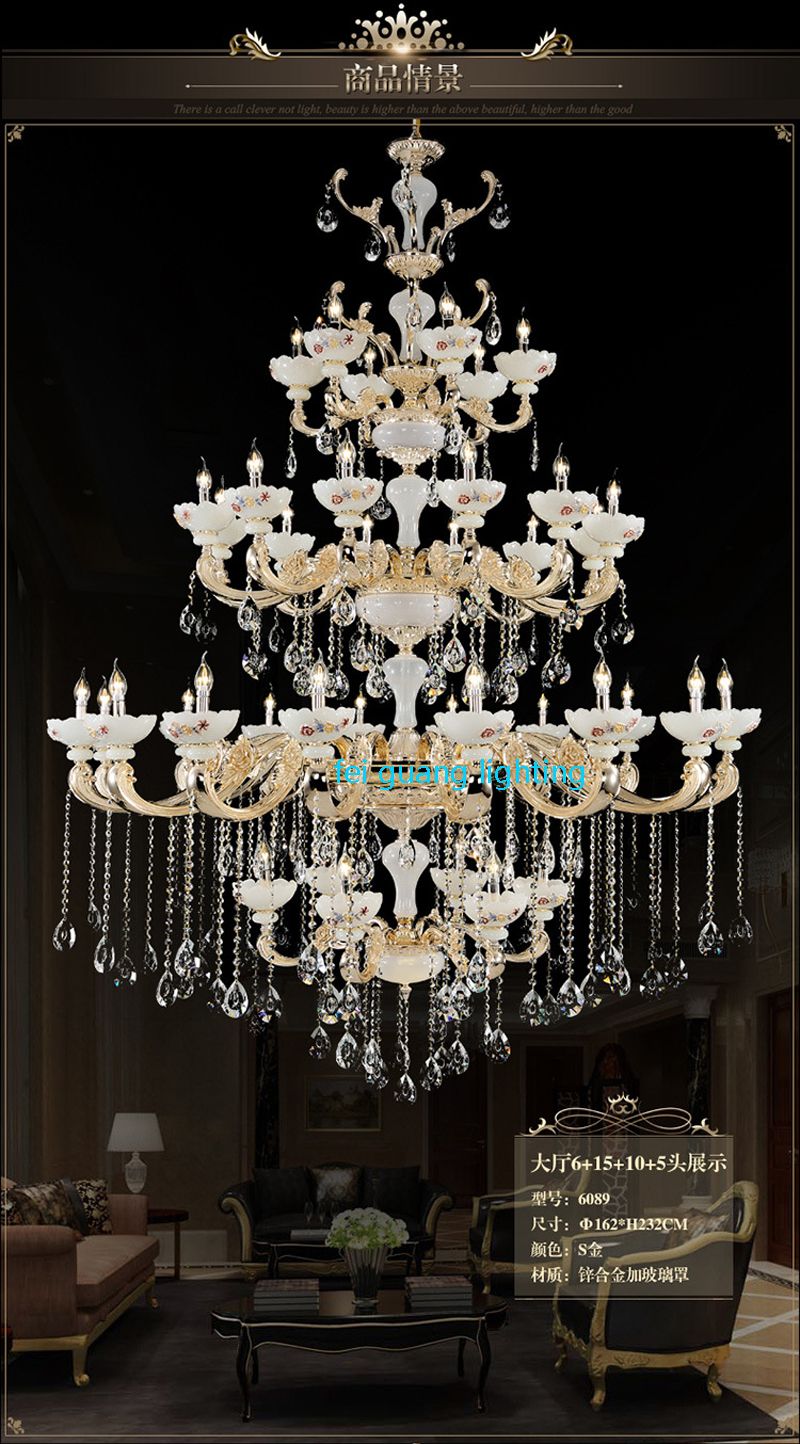 compre lampara de puerta de entrada moderna lampara de cristal mas grande multi luces casa duplex de techo alto lampara cristal lamparas a 3 248 17