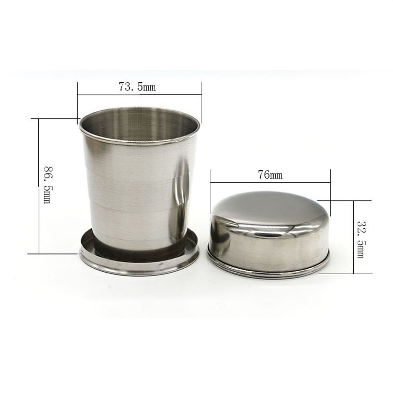 Grosshandel Grosse Grosse 240 Ml Edelstahl Folding Cup Reisen Outdoor Camping Wandern Becher Faltbare Faltbare Tasse Za5588 Von Easy Deal 2 12 Auf De Dhgate Com Dhgate