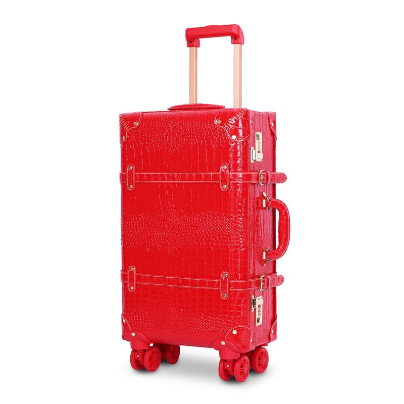 big red suitcase