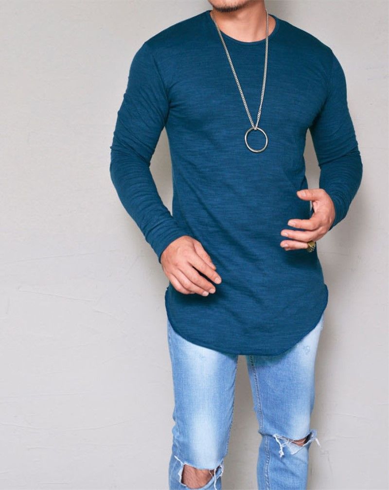 t shirt homme long