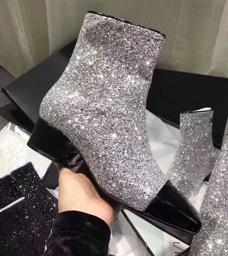 designer glitter boots