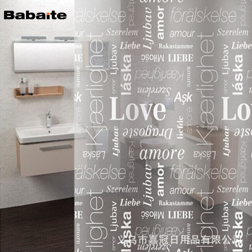 Compre Babaite Love Letter Inglés PEVA Cortinas De Baño De La ... Compre Babaite Love Letter Inglés PEVA Cortinas De Baño De La ...