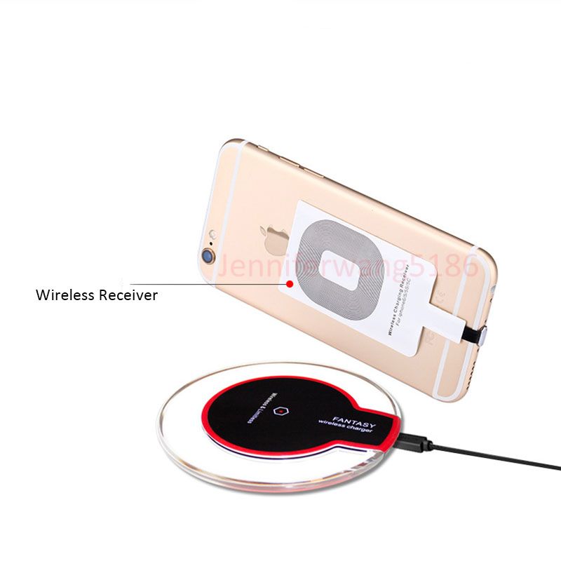 In Stock Crystal Fantasy Qi Wireless Charger For iPhone X 8 Plus Charging Pad Mini for Samsung S6 S7 S8 with Retail Package