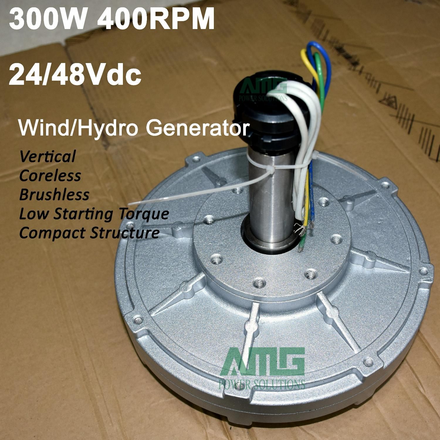 300W 400RPM 24V/48Vdc Low Start Up Torque Low RPM DisC Permanent