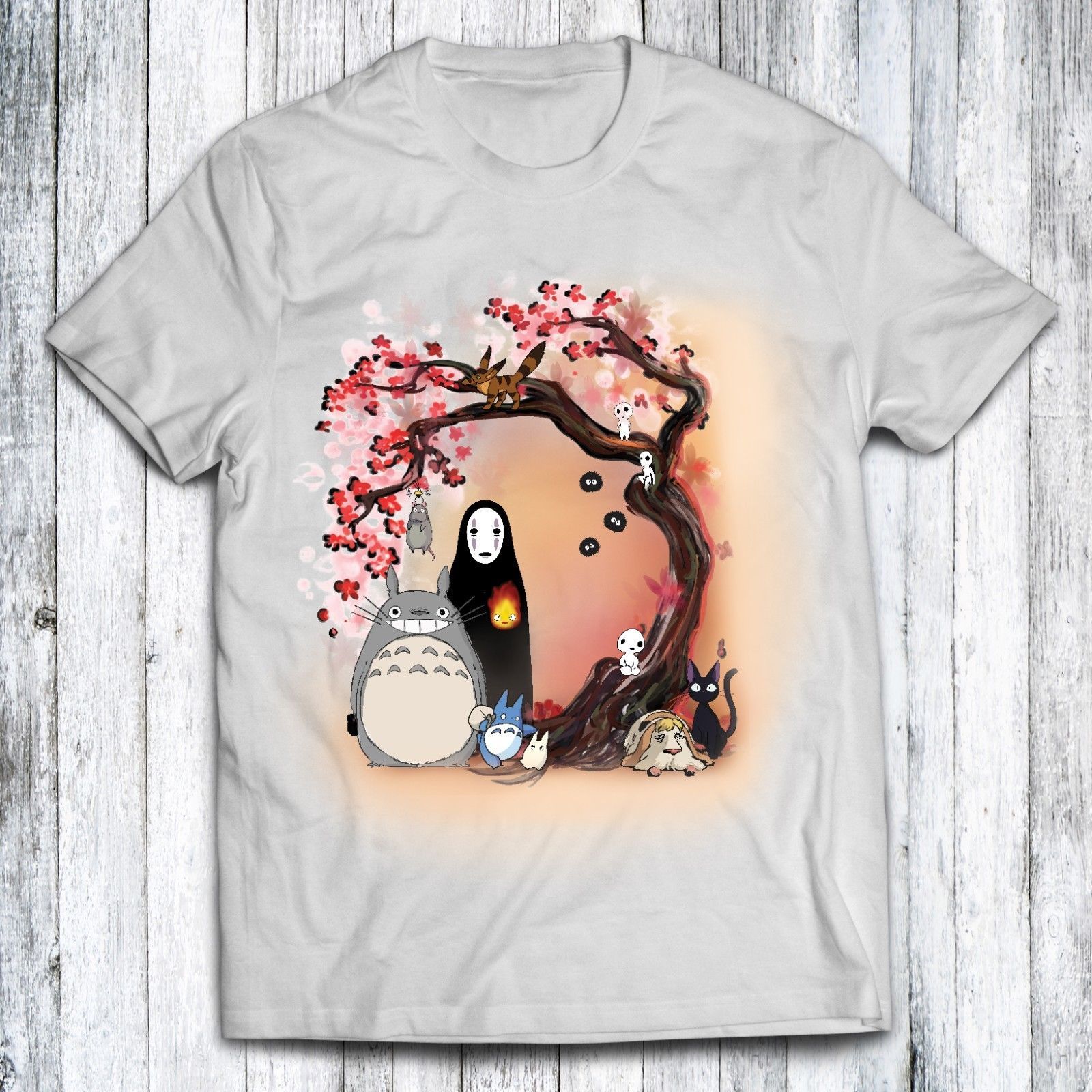 Studio Ghibli Inspired Mens T Shirt Totoro Spirited Away Anime Gift