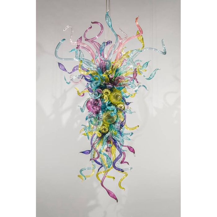 Multi Color Handmade Blown Murano Glass Chandelier Chihuly Style Multi Color Handmade Blown Murano Glass Chandelier Chihuly Style Ceiling Decorative Modern Art Fixtures Hanging Lights In Bedroom