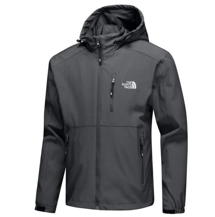 Trenchcoat Jacke Reißverschluss Gesicht Kleidung Männer Norden Designer Langarm Wasserdichte Hoodie Herren Luxus Windbreaker xhQrdBtCos
