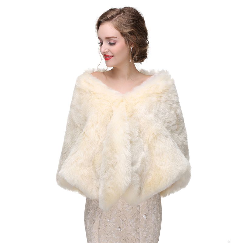 vintage faux fur shawl