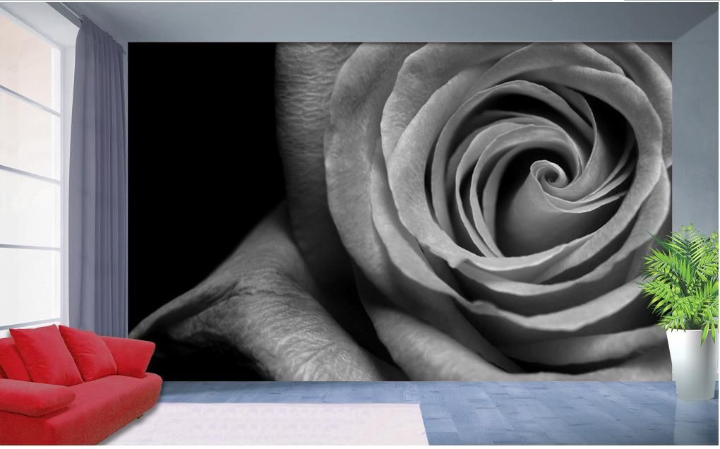 جدارية 3d خلفيات 3d ورق الحائط للتلفزيون خلفية ارتفع أبيض وأسود المقربة زهرة الحب سحر نوم جدارية خلفية الجدار الأزهار 2021 من Yeye2000 152 81ر س موبايل Dhgate