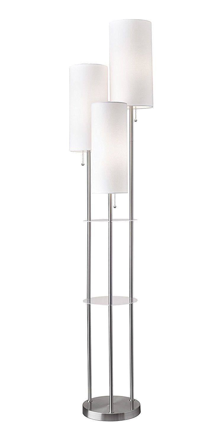 Nordic Retro Glass Shade Floor Lamp Smart Compatible Standing Light For Living Room Bedroom Reading Decor Fixture