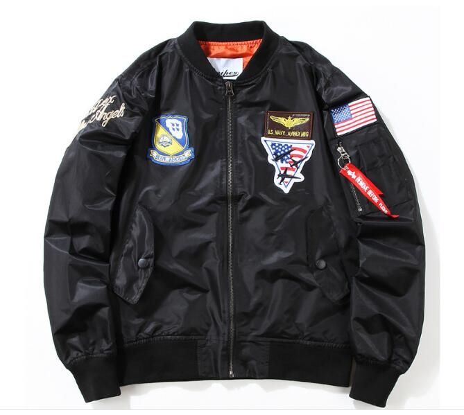 MA1 Da Uomo Esercito Pilota Biker Bomber Sicurezza Volo Militare Portiere Giacca Big Taglie