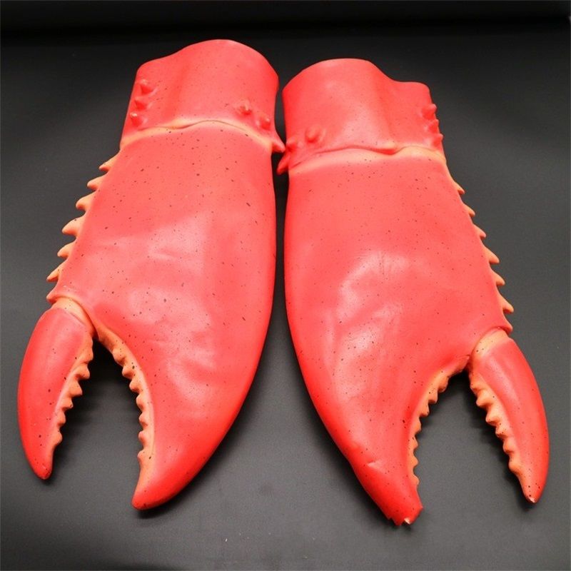 creative cartoon lovely crab paws gloves latex glove crayfish pliers