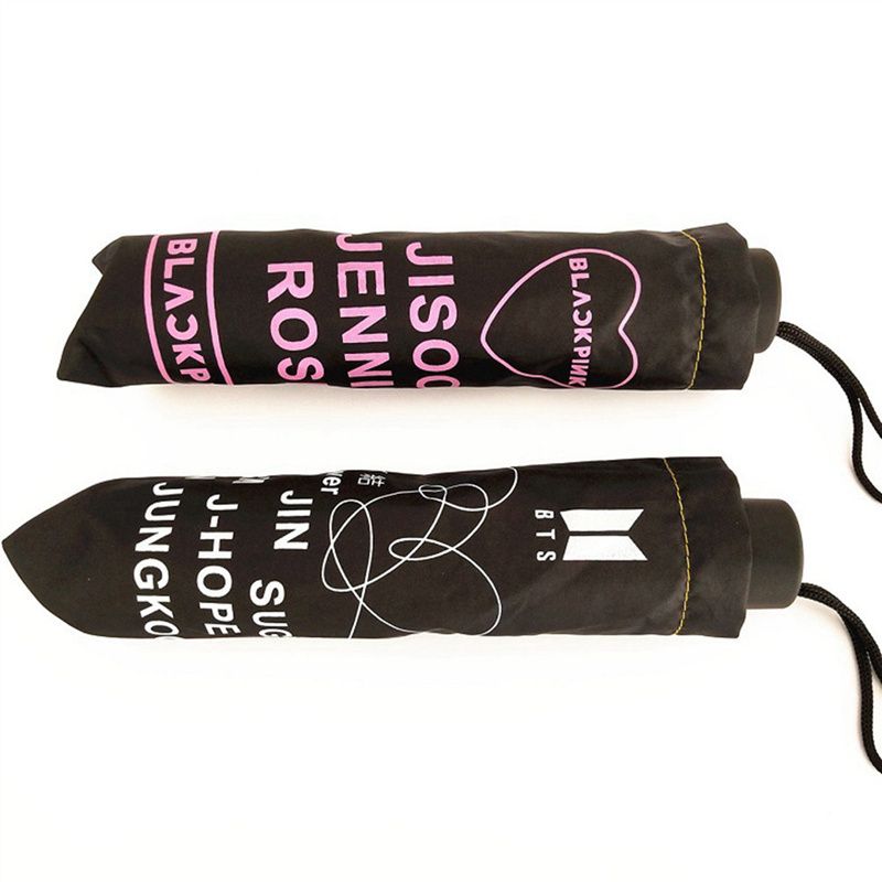 2019 Kpop BTS Umbrella Folding Sunscreen Sun Tri Fold Umbrella