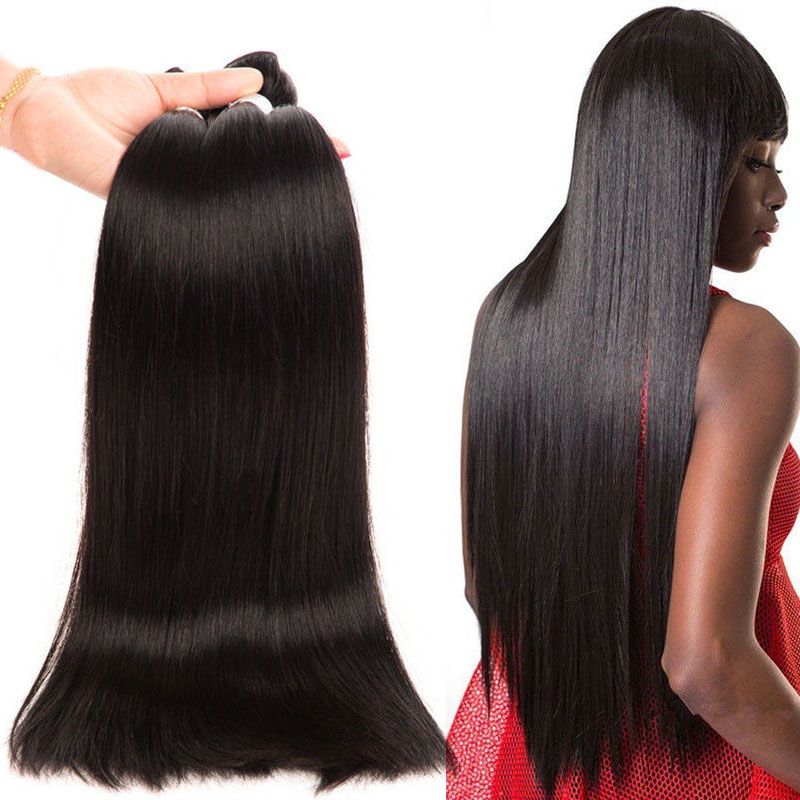 Unprocessed Indian Human Hair 4 Bundles Straight Indian Remy Human