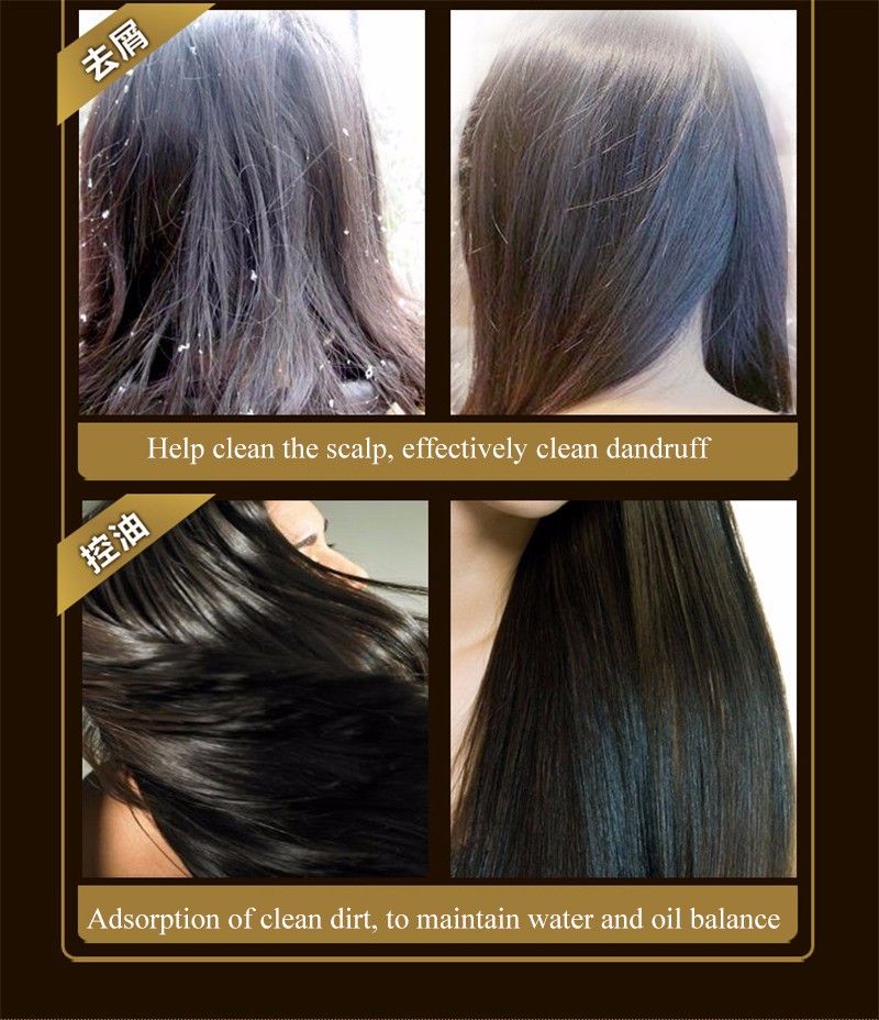 Activated Carbon Shampoo Brush Black Oil Control Shine Enhancing